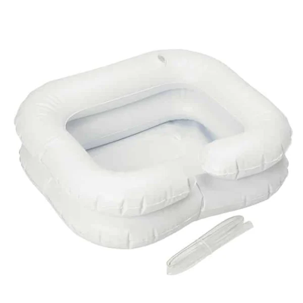 Bac à shampoing gonflable pour les personnes alitées